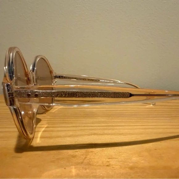 CELINE CL400511 Round Sunglasses MSRP $430 Pink Translucent 400511 - Picture 7 of 13